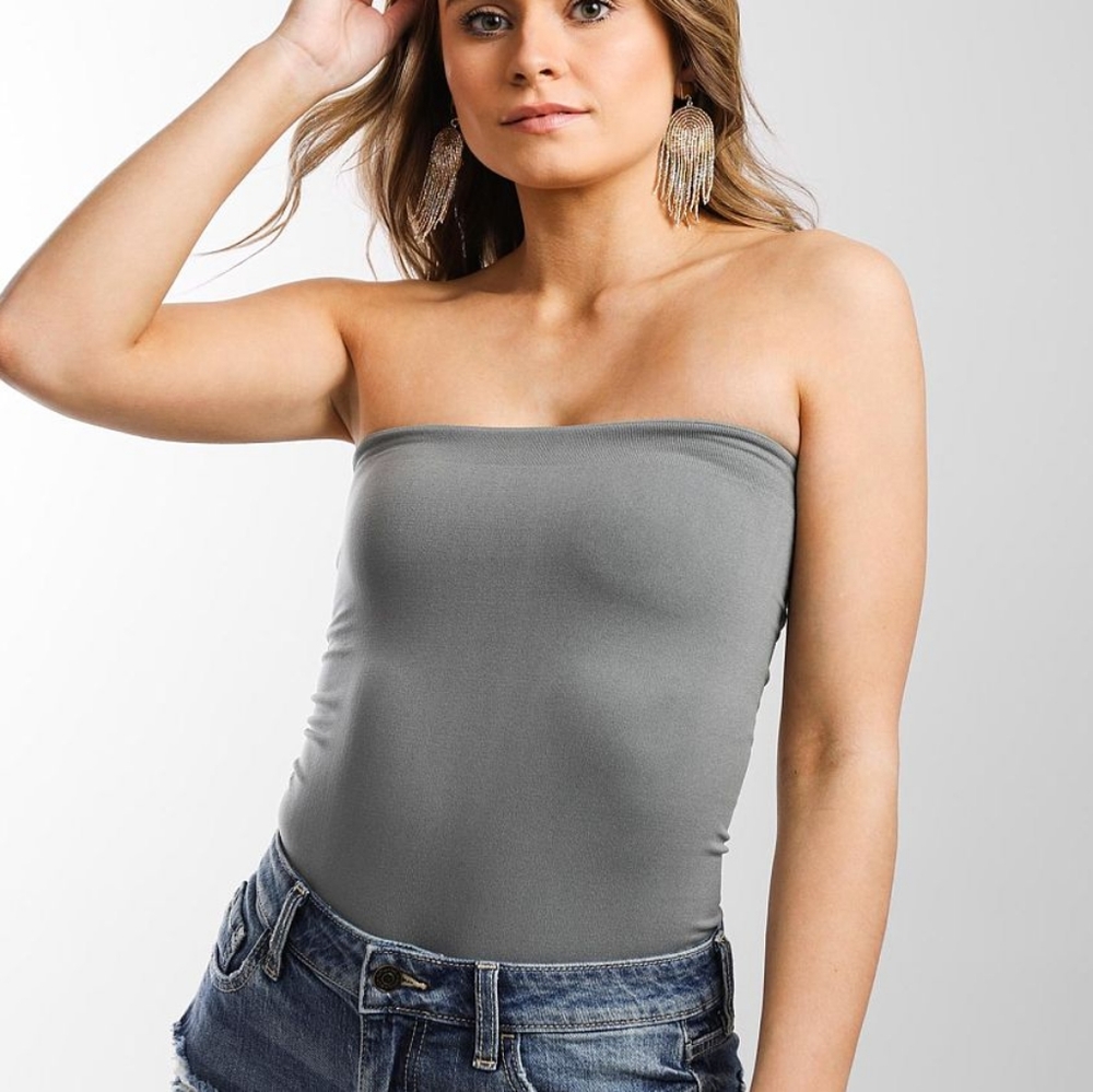 Free People: Gray Carrie Tube Top in Gray XS/S